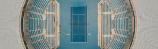 birds eye view of a tennis stadium